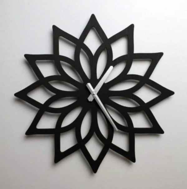 Laser Cut Decorative Wall Clock Design DXF and CDR File