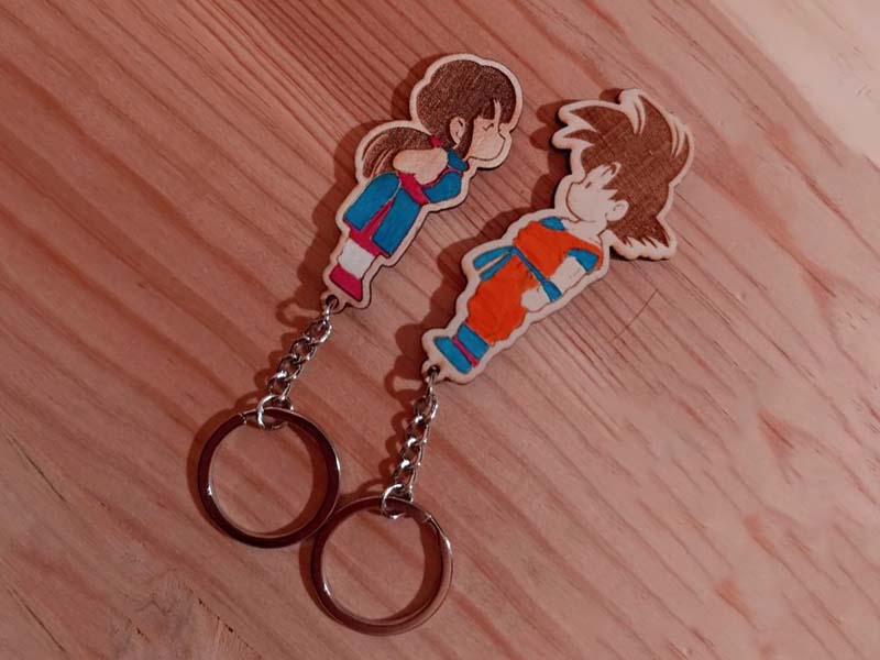 Laser Cut Dragon Ball Cartoon Characters Keyring Idea Vector File