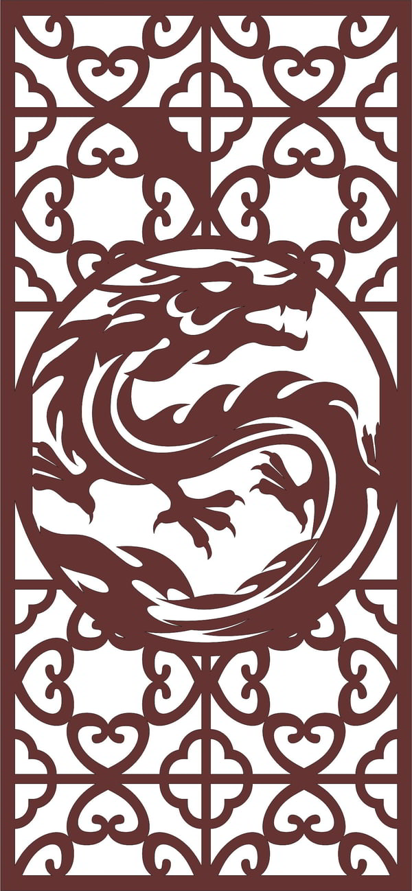 Laser Cut Dragon Privacy Partition Indoor Panels Screen Room Divider Download Free Vector