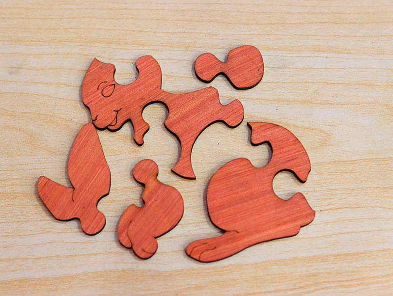 Laser Cut Educational Toys Template Wooden Rabbit Puzzle 4mm Vector File