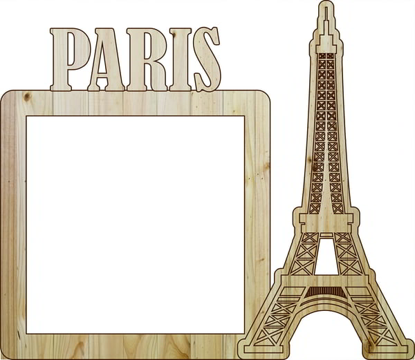 Laser Cut Eiffel Tower Photo Frame Paris CDR File