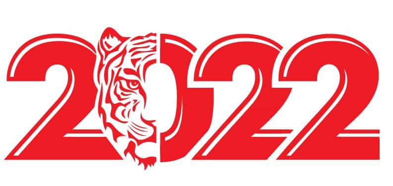 Laser Cut Engrave Year of The Tiger 2022 Free CDR and DXF Vector File