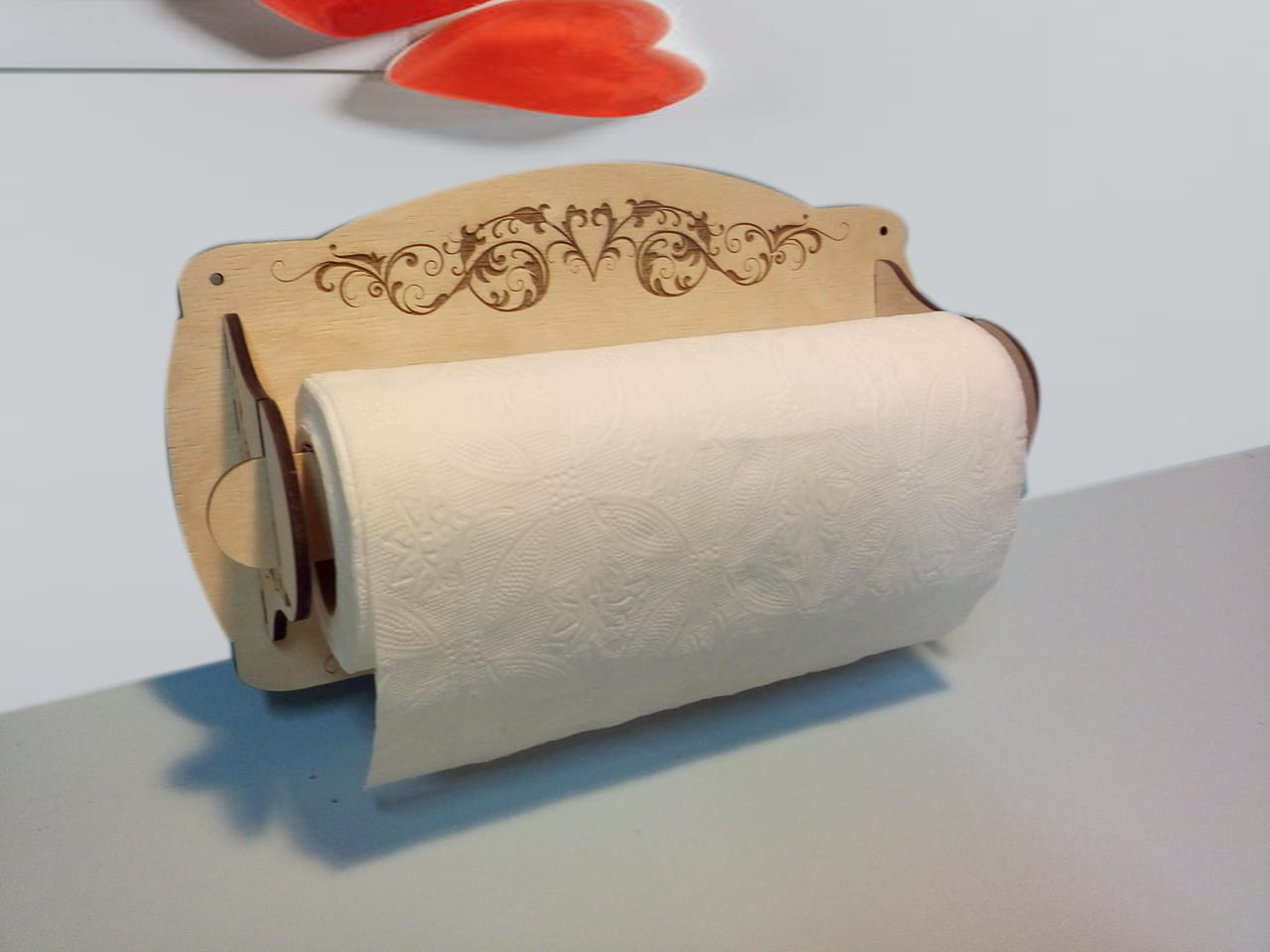 Laser Cut Engraved Paper Towel Holder Template Free Vector