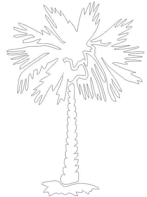 Laser Cut Files Palm Tree Free Free Design DXF Vectors File