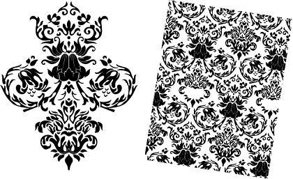 Laser Cut Floral Baroque Ornaments Pattern Free Vector DXF File
