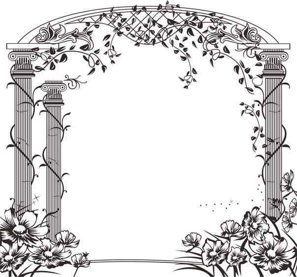 Laser Cut Floral Gate Design CDR, DXF and Ai File