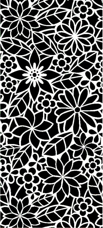 Laser Cut Floral Panel Pattern Free Vector DXF File