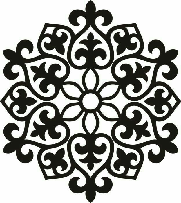 Laser Cut Floral Pattern Stencil Free Vector DXF File