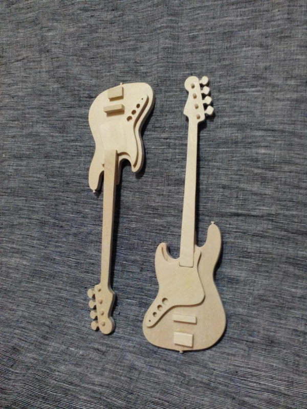 Laser Cut Guitar Toy Model Design CDR File