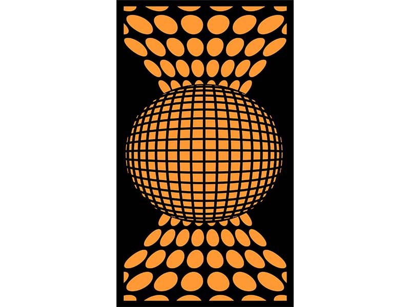 Laser Cut Illusion Shape Jali Pattern Design Vector File