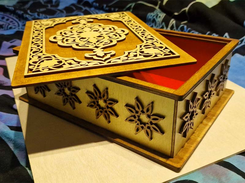 Laser Cut Jewelry Box Template Christmas Gift Box Idea Vector File ...
