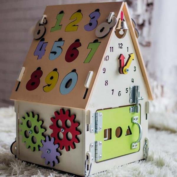 Laser Cut Kids Toy House Educational Toys for Kids CDR and DXF File