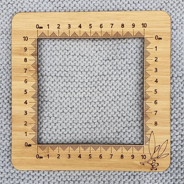 Laser Cut Knitting Tension Square Gauge Scale Engraving CDR File