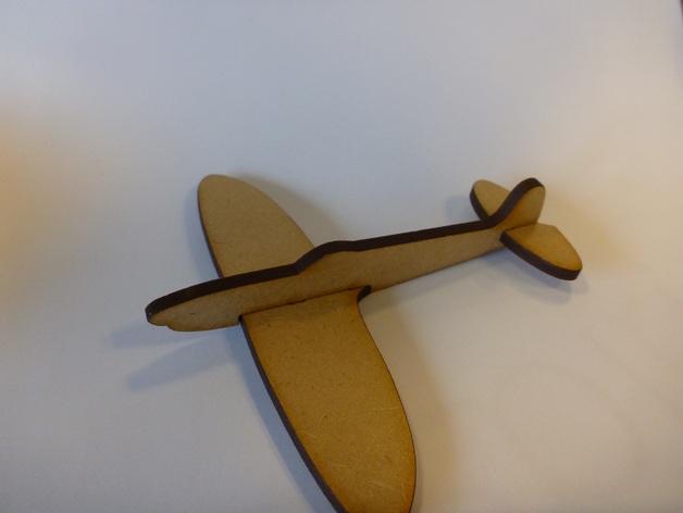 Laser Cut Mini Spitfire Fighter Aircraft Free DXF Vectors File
