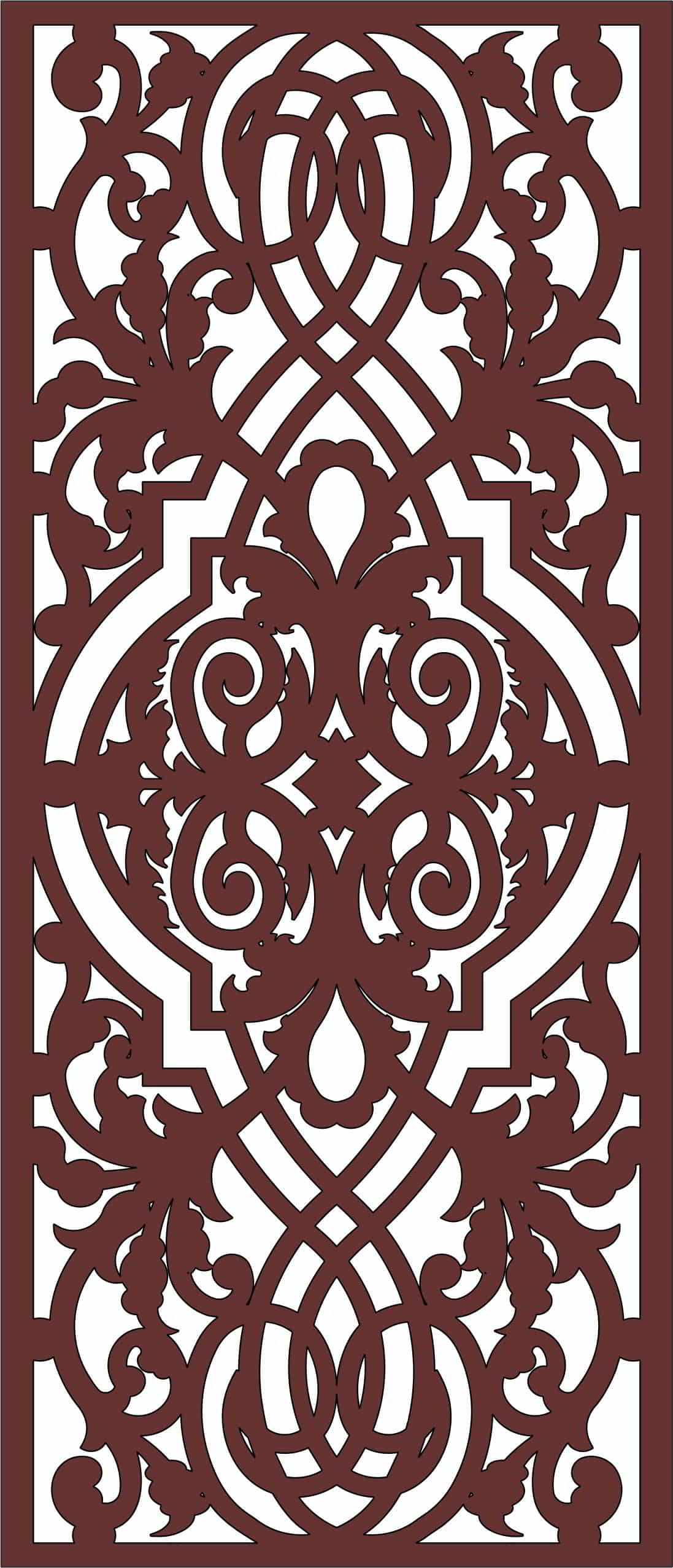 Laser Cut Modern Privacy Grill Panels Screen Room Divider Vector File