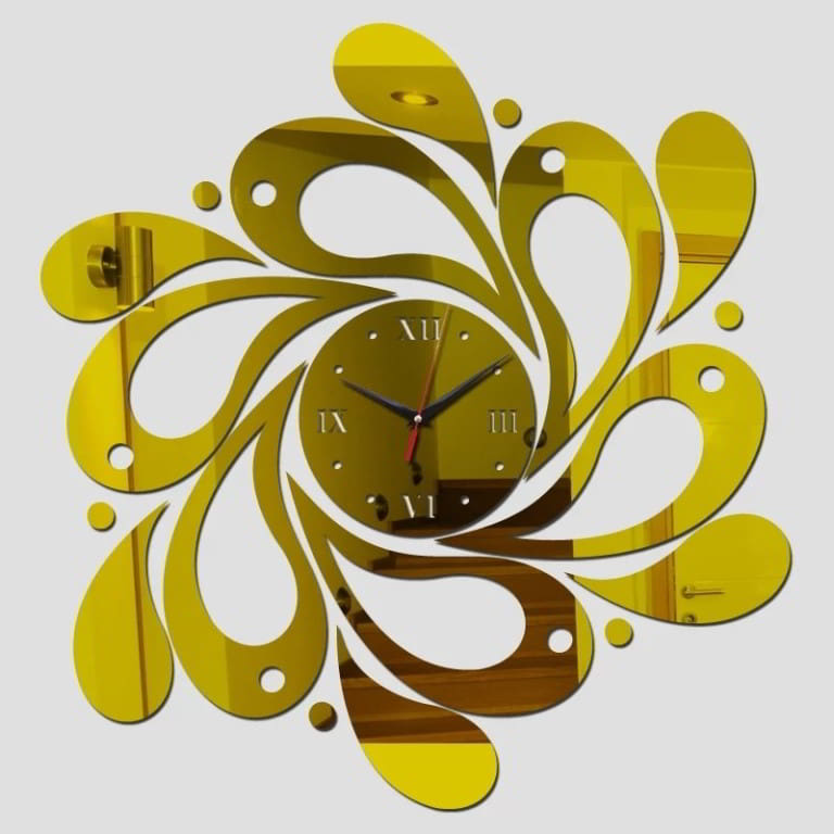 Laser Cut Modern Wall Clock Template CDR, DXF and Ai Vector File