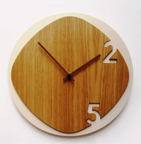 Laser Cut Modern Wooden Wall Clock DXF File