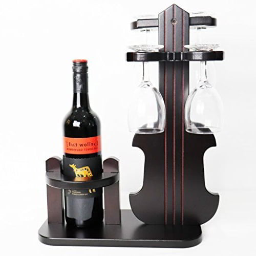 Laser Cut Musical Violin Bottle Glass Holder Stand DWG and CDR File