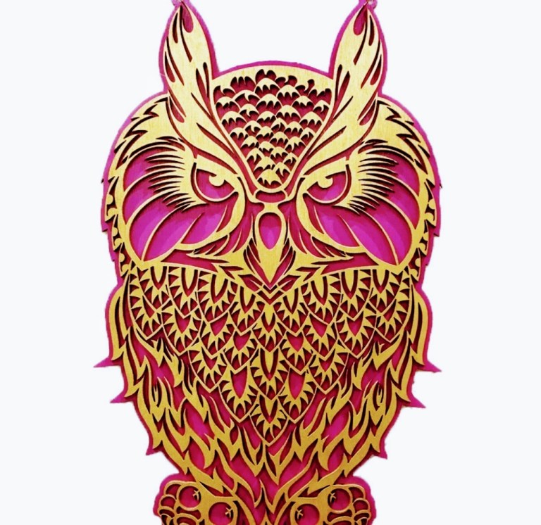 Laser Cut Owl Free Vector Art CDR File