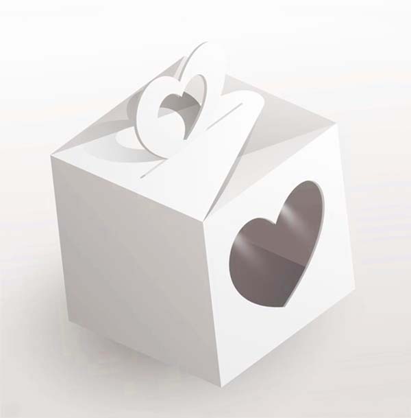 Laser Cut Paper Gift Box Valentine Day Gift Packing Origami Box Vector File