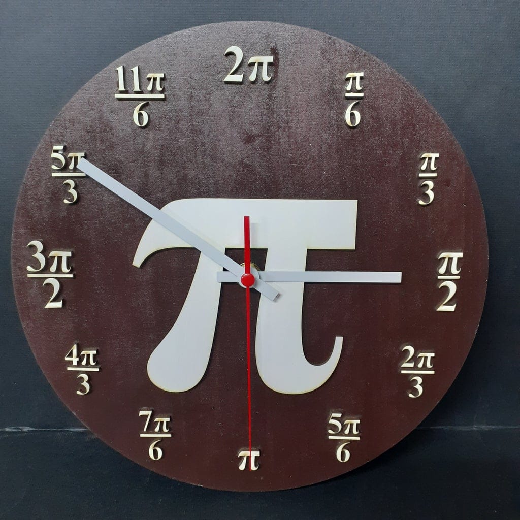 Laser Cut Pi Wall Clock DXF and CDR File