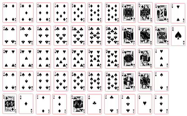 Laser Cut Playing Cards Box with Card Template CDR File