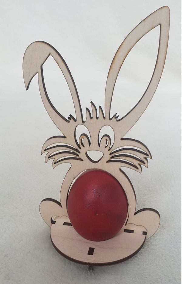 Laser Cut Plywood Bunny Easter Holder Egg Stand Dxf And Pdf Vector File Vectors File 