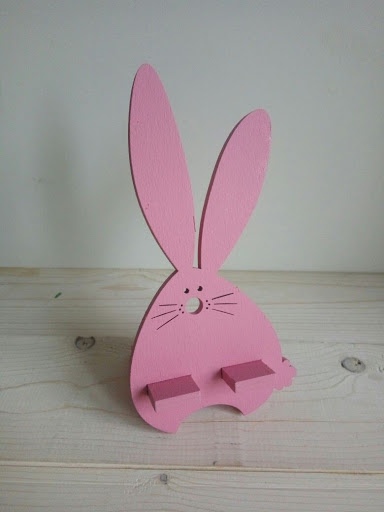 Laser Cut Plywood Bunny Phone Stand CDR File
