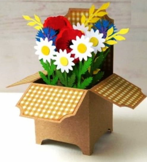 Laser Cut Plywood Flower Gift Box CDR File