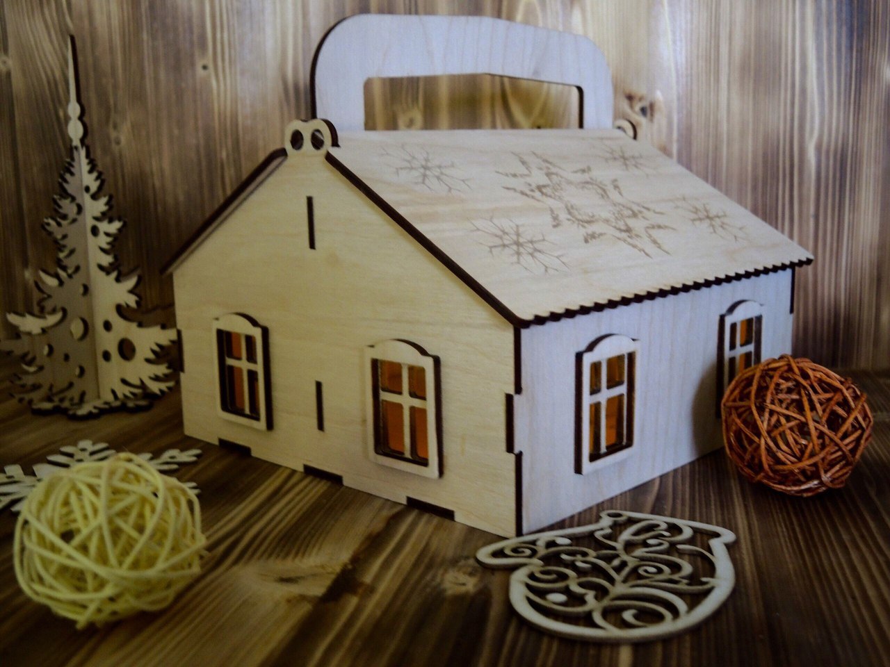 Laser Cut Plywood House CDR File