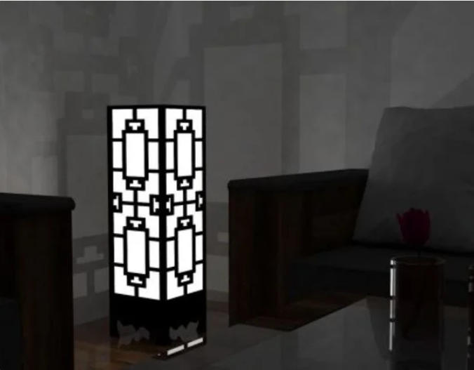 Laser Cut Plywood Side Table Lamps CDR Vectors File