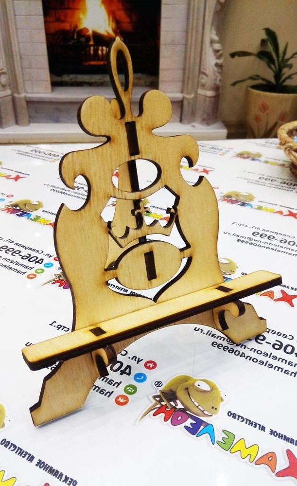 Laser Cut Plywood Stand for Phone or Business Cards Holder CDR File