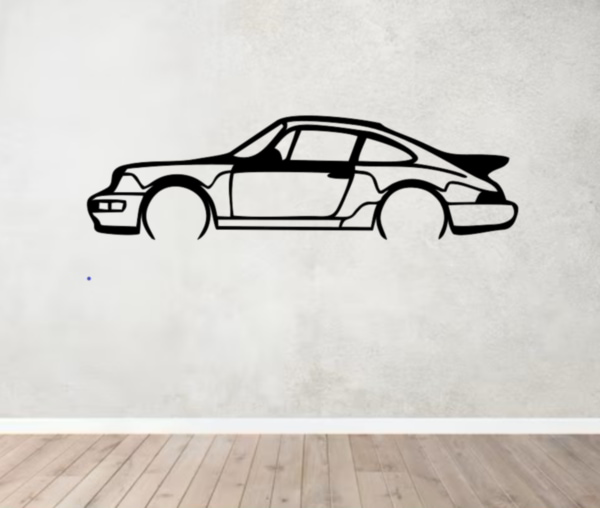 Laser Cut Porsche 930 Targa Room Wall Art Work Decor CDR and SVG Vector File