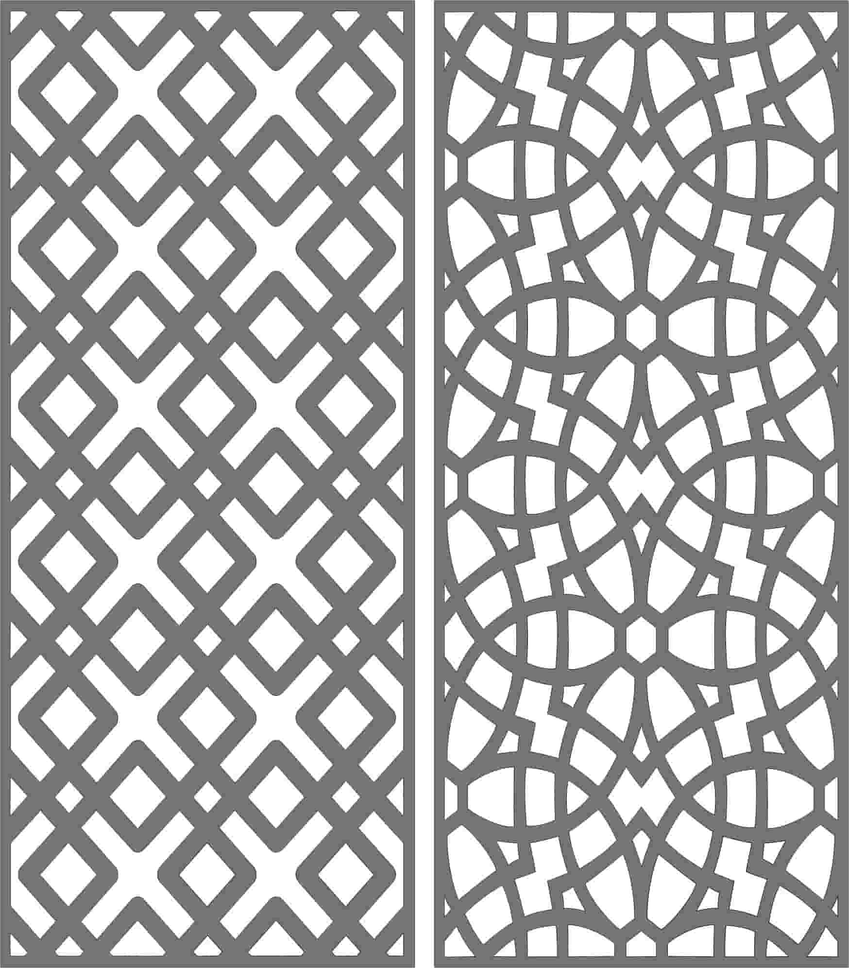 Laser Cut Privacy Decorative Room Separator Seamless Pattern Vector File