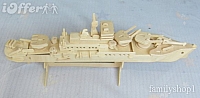 Laser Cut Puzzle Wooden 3D Ship Model DXF File