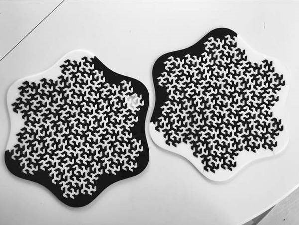 Laser Cut Snowflake Coaster Stand Puzzle Layout CDR File