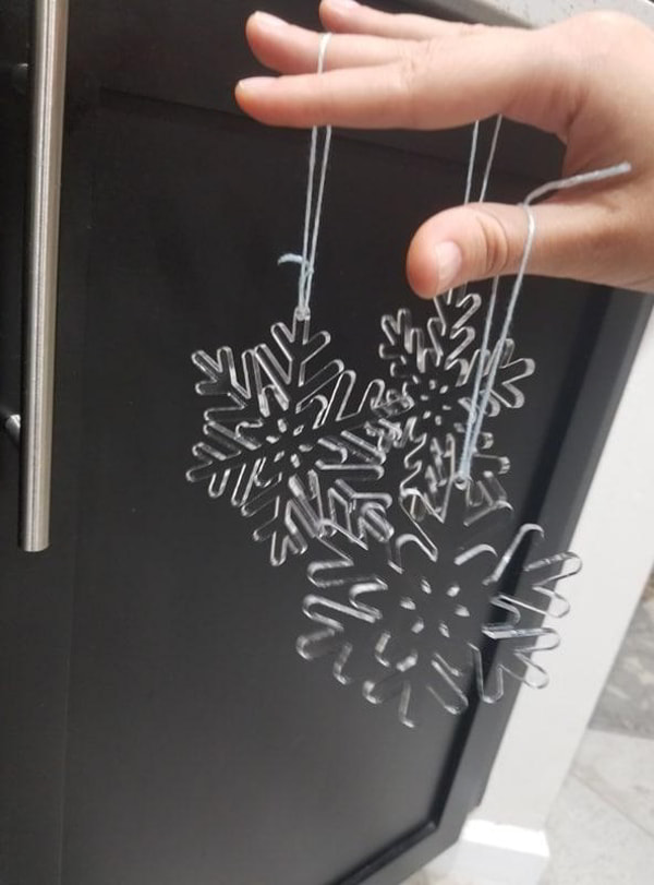 Laser Cut Snowflake Pendants Design SVG and CDR File