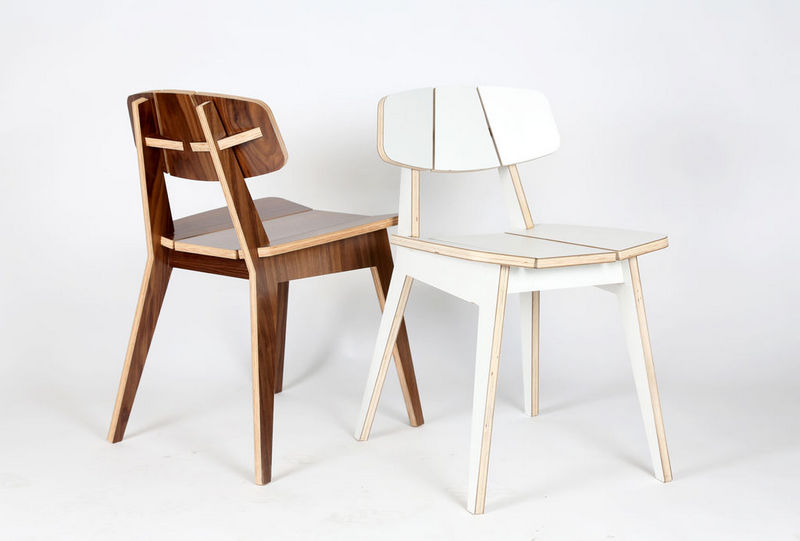 Laser Cut Solid Wood Chair Pair DXF File