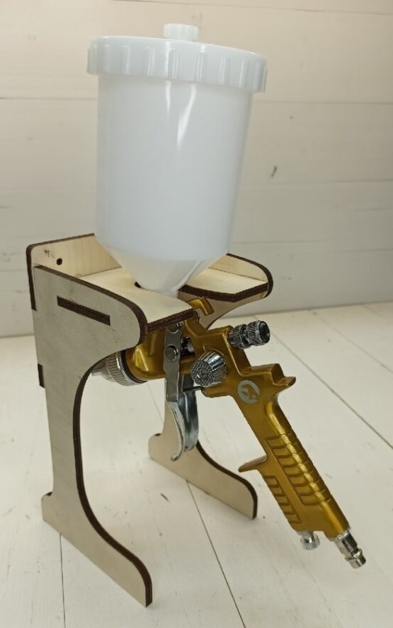 Laser Cut Spray Gun Stand Free CDR and DXF Vector File