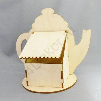 Laser Cut Teapot Shaped Tea Box Free CDR Vectors File