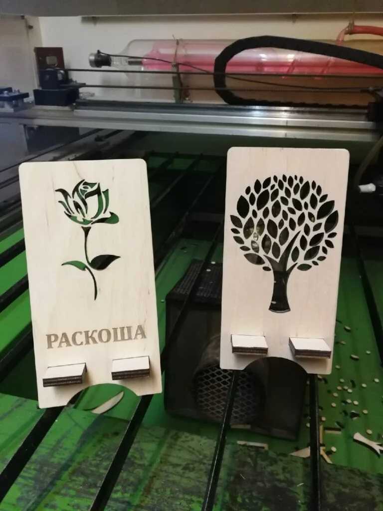 Laser Cut Tree Phone Stands, Mobile Stand, Cell Phone Stand CDR and DXF File