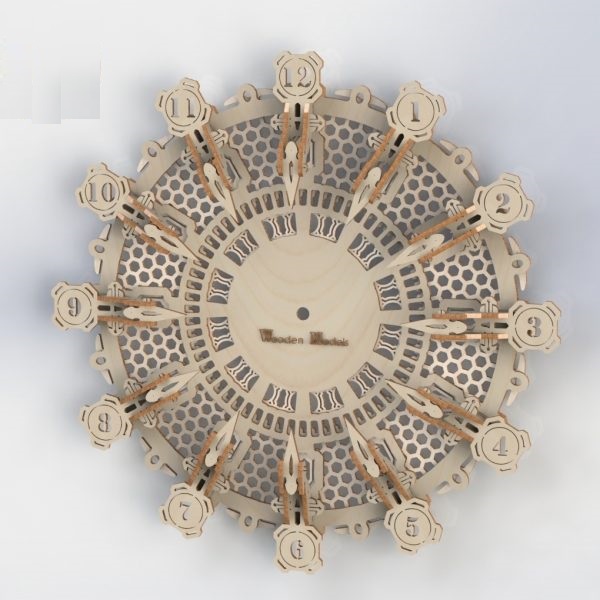 Laser Cut Wall Round Wall Clock Design CDR File