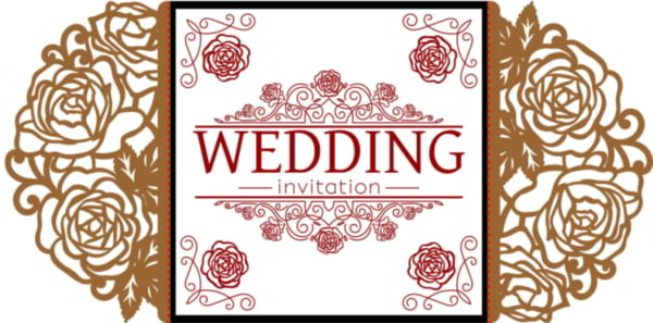 Laser Cut Wedding Card Invitation Template Free CDR Vector File