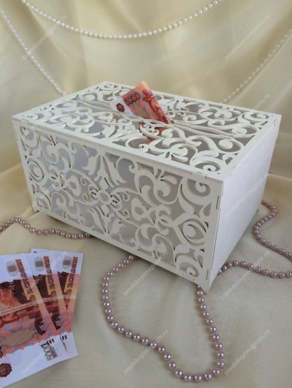 Laser Cut Wedding Gift Box Jewelry Pattern Box DXF File