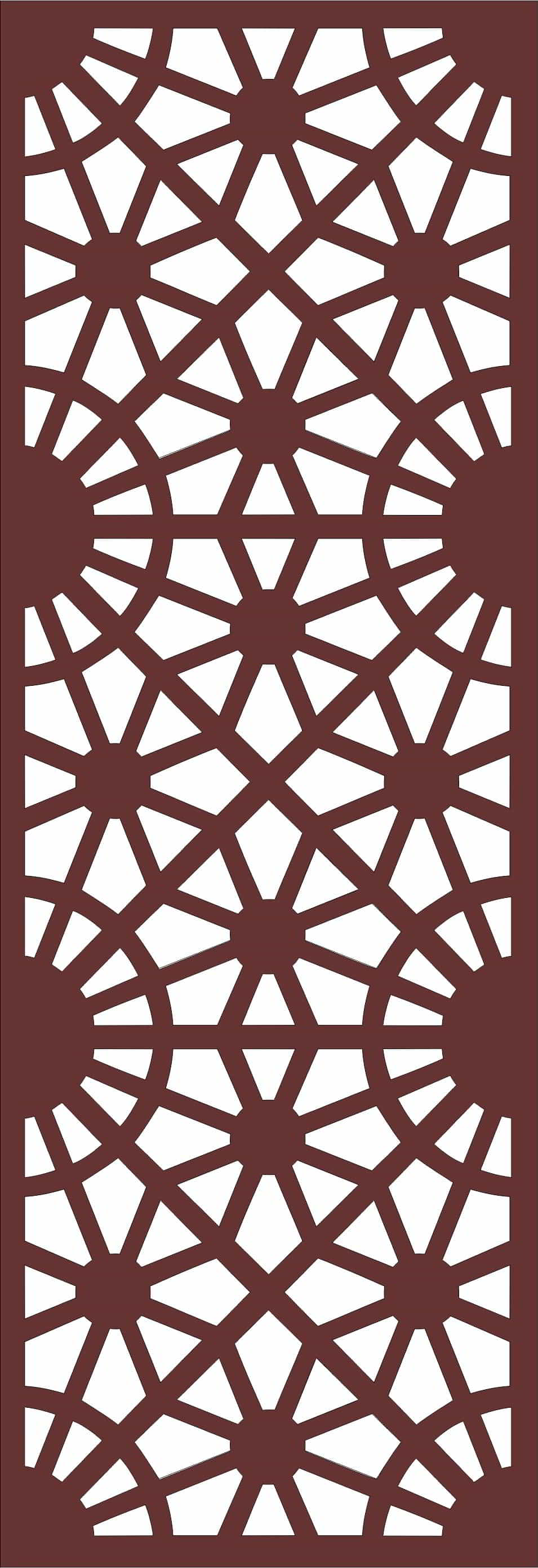 Laser Cut Window Screen Floral Seamless DXF File