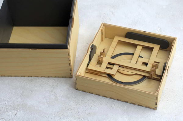 Laser Cut Wood 3D Puzzle Box DXF File