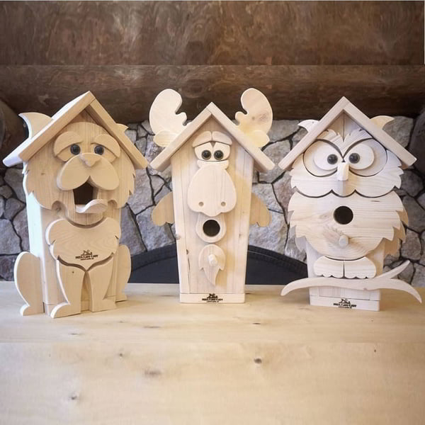 Laser Cut Wooden Animal Shape Bird House Template Vector File Free 