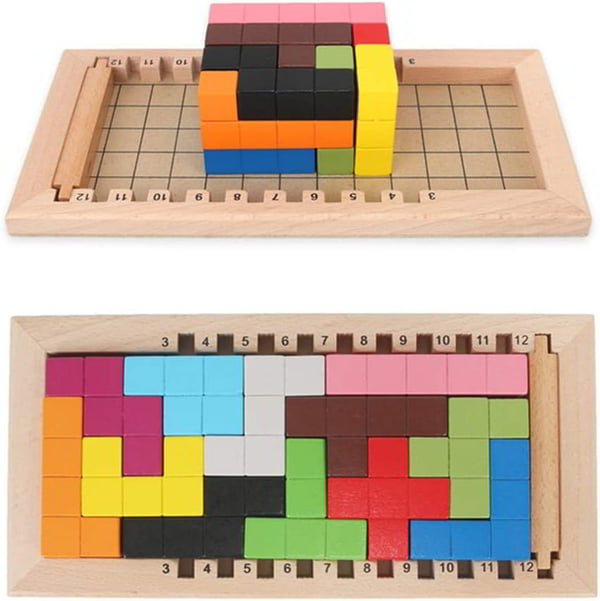 Laser Cut Wooden Blocks Puzzle Children’s Toy for Education CDR File