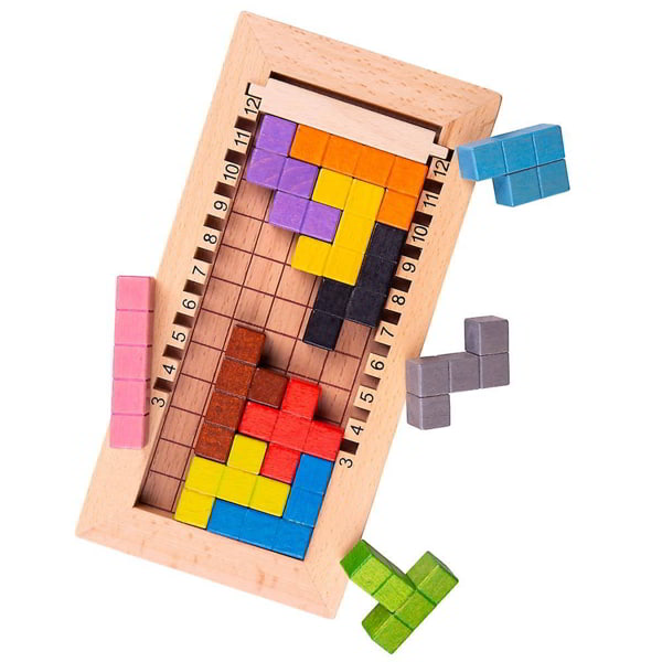 Laser Cut Wooden Blocks Puzzle Childrens Toy Game Educational Puzzle CDR File