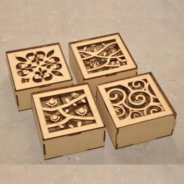 Laser Cut Wooden Box Set CDR File